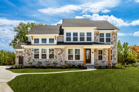 New Homes by Fischer Homes. Rhodes Floorplan. Exciting new home build near me.