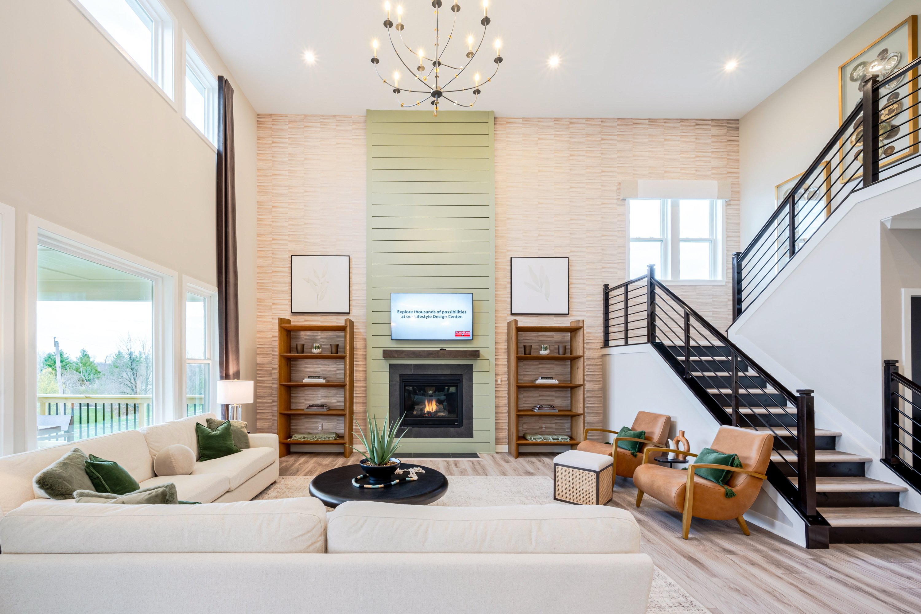 Stunning interior design of the Pearson model home in Union, Kentucky at Ballyshannon by Fischer Homes