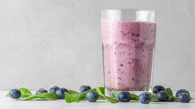 lemon blueberry spinach shake