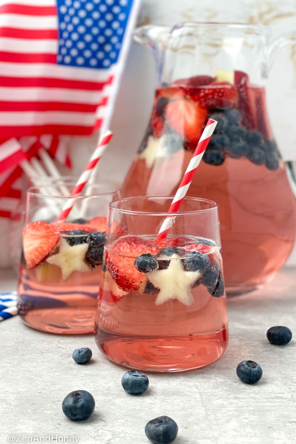 Red White And Blue Sangria - ZEN AND HONEY-1