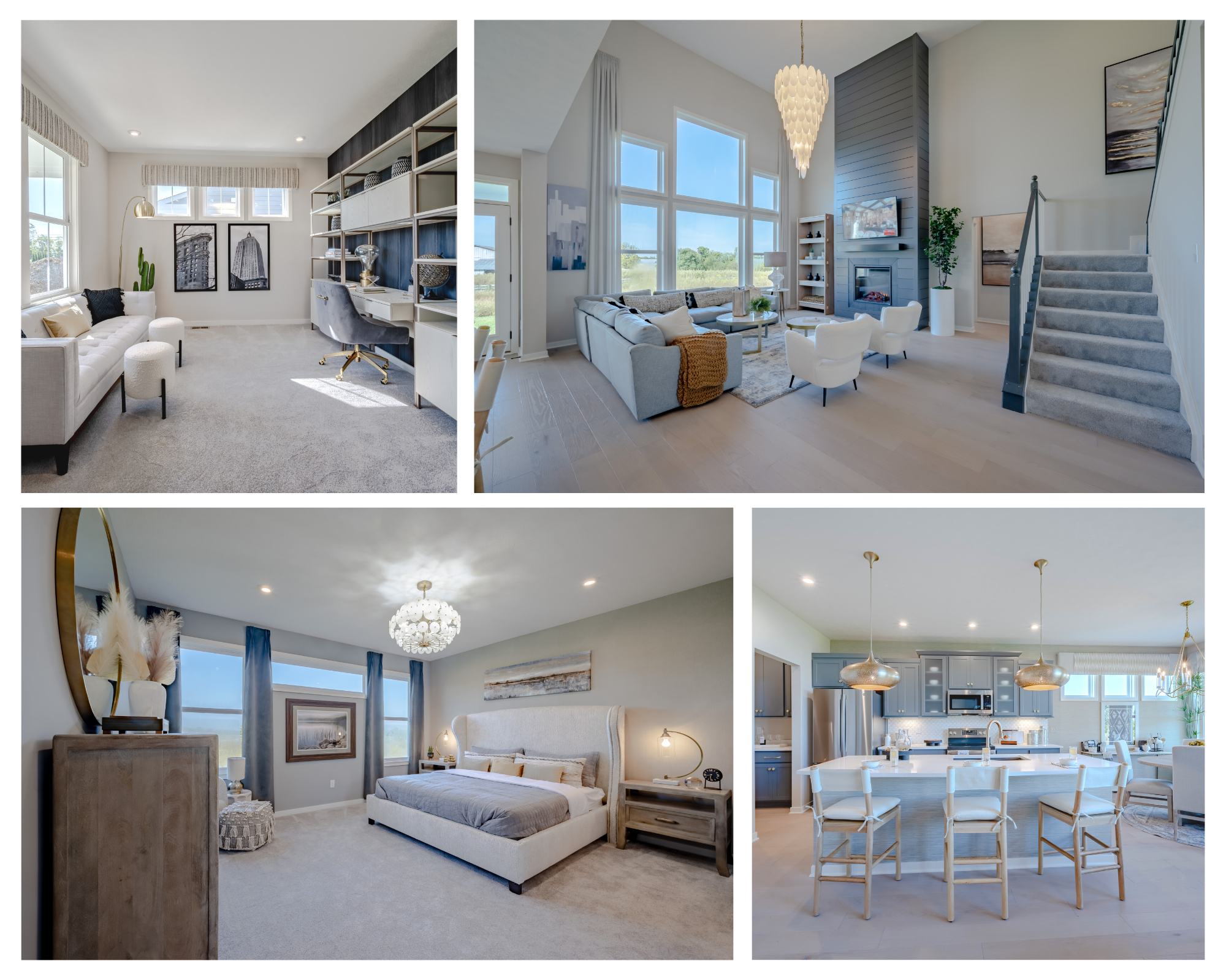 Explore the Charles, both functional and stylish floorplan featured from our Designer Collection of Homes. This open-concept design showcases a large kitchen island, a bright morning room, and a soaring two-story family room.